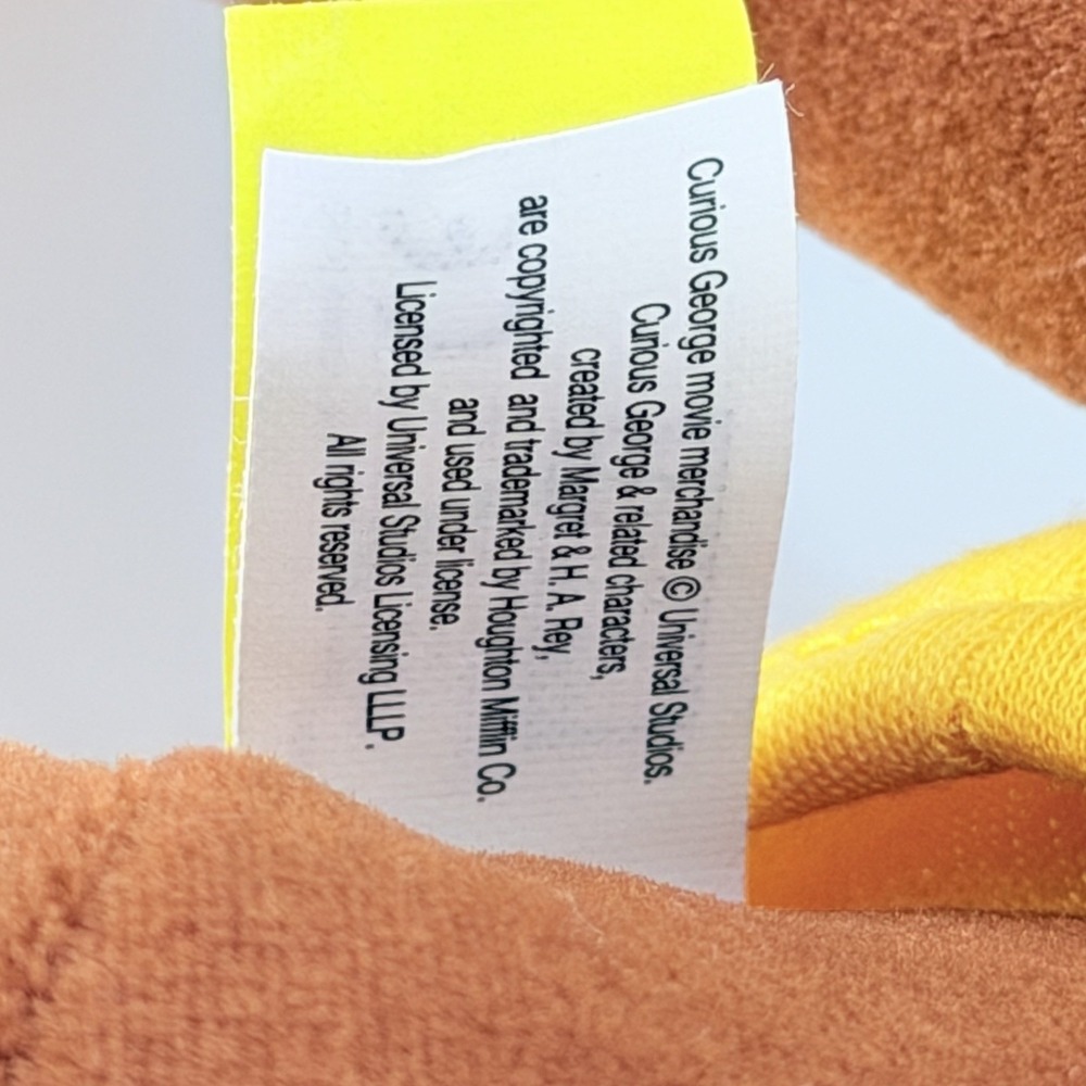 Curious George Birthday Plush Marvel 15" Hat 2005 Universal Rubber Face - Picture 12 of 13